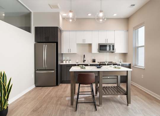 Kitchen with island