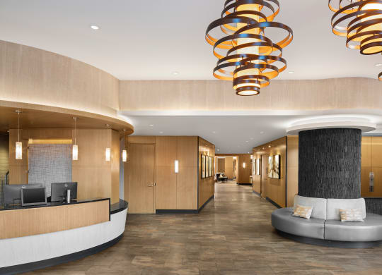 a rendering of the lobby at the westin peachtree plaza in atlanta