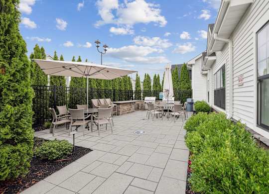 Stylish courtyard seating