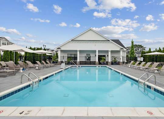 Pool and clubhouse view