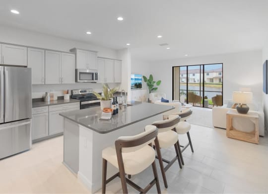 Kitchen with dinning area at Fiore Townhomes, Venice, FL, 34275