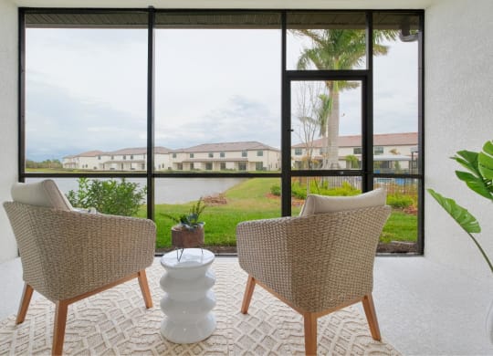 Outside view from living room at Fiore Townhomes, Venice, 34275