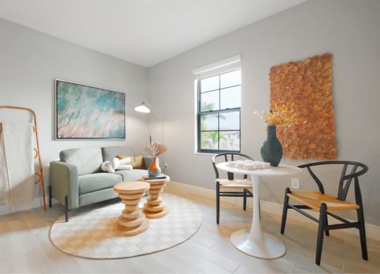 Natural light in living room at Fiore Townhomes, Venice, 34275
