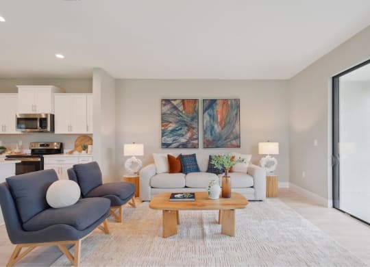 Living room with Sitting area at Fiore Townhomes, Venice, FL, 34275