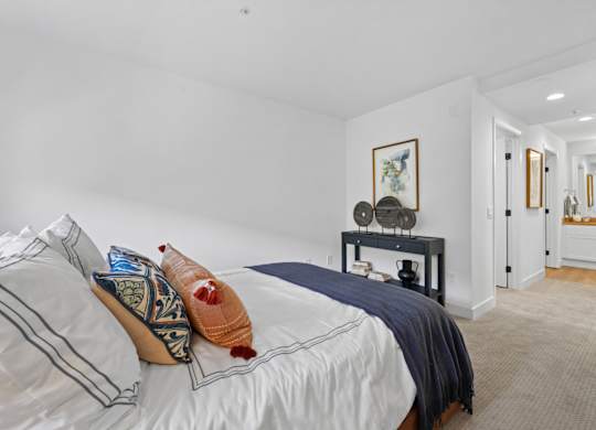 apartment bedroom with simple modern design