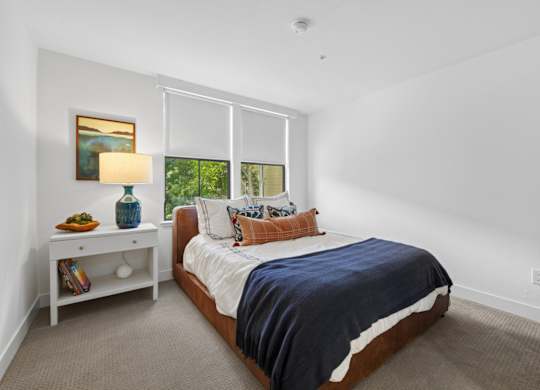 apartment bedroom with simple modern design