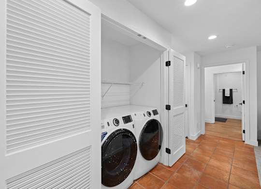 laundry appliances inside apartment