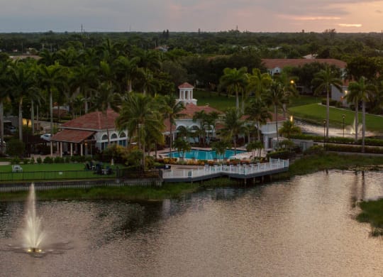 Pond and community clubhouse