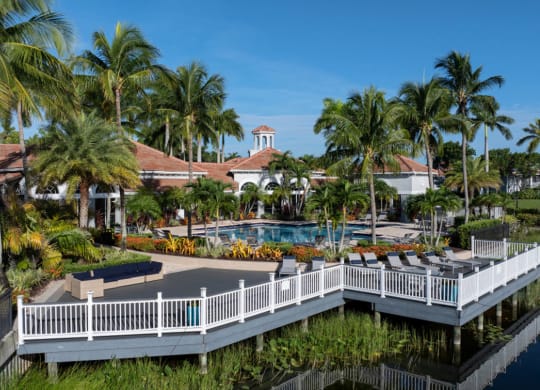 Poolside deck