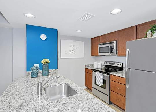Kitchen at Prosperity Flats.