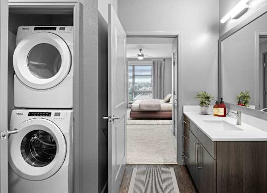 In-unit washer and dryer at Arapahoe Square.