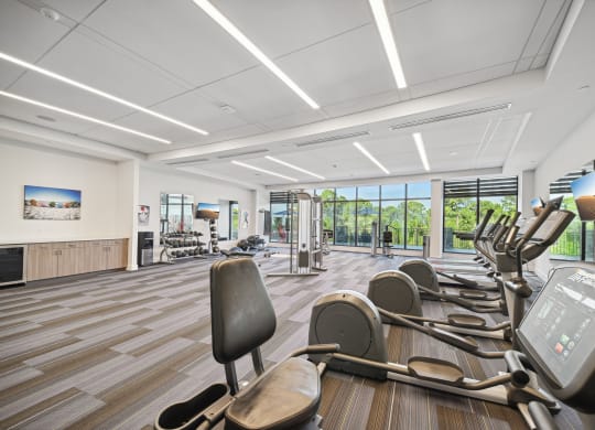 Bright and spacious fitness center