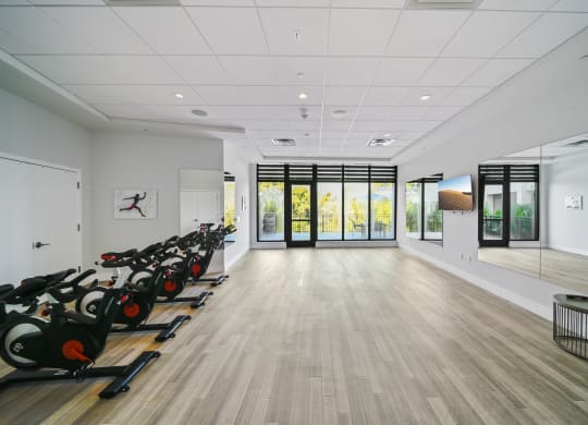 Spin and yoga studio with sun terrace access