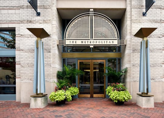 Front entrance of The Metropolitan Bethesda MD