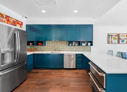 Sunnyvale apartment kitchen with sleek cabinetry and contemporary design