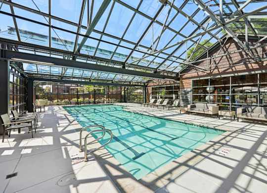 Community pool with sun deck