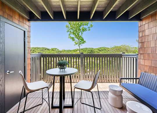 Private balcony with outdoor space and open views