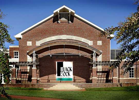 A brick building with a sign that says Black Rock.
