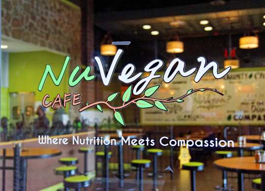 A vegan cafe with the name