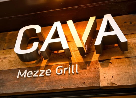 Cava Mezze Grill Mediterranean culinary near The Metropolitan apartments Bethesda