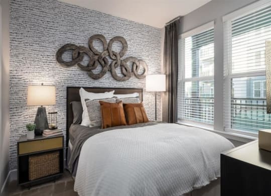 Bedroom With Expansive Windows at Cameron Square, Alexandria, 22304