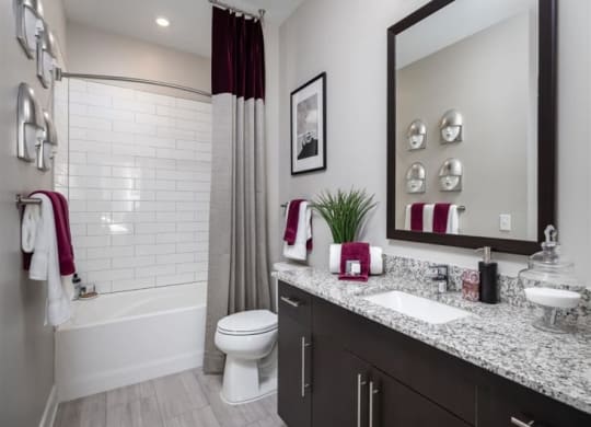 Bathroom With Bathtub at Cameron Square, Alexandria, VA, 22304