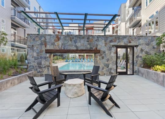 Outdoor Patio Area at Cameron Square, Alexandria, 22304