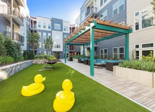 Green Lawn With Hammock at Cameron Square, Virginia