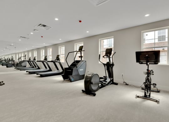 Fitness center with cardio equipment at Brandywine Crossing, Brandywine, MD 20613