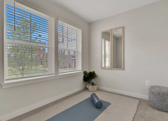 Bedroom with yoga equipment at Brandywine Crossing, Brandywine, MD 20613