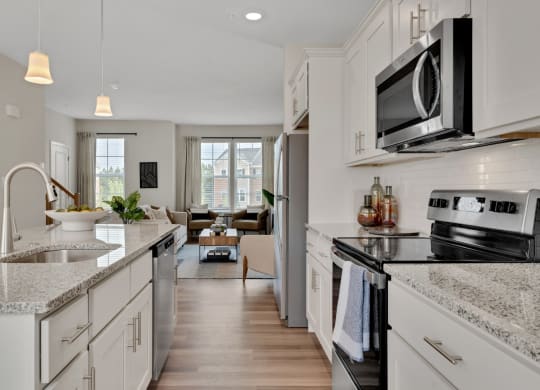 Kitchen looking into living room at Brandywine Crossing, Brandywine, MD 20613