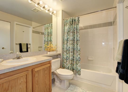 Tile flooring in bathrooms