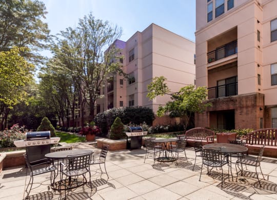 Enjoy outdoor dining in our courtyard