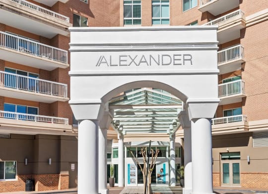 a view of the entrance to the building at the