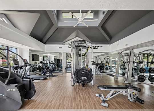 State of the art fitness center at The Magwood in Boulder, Colorado.