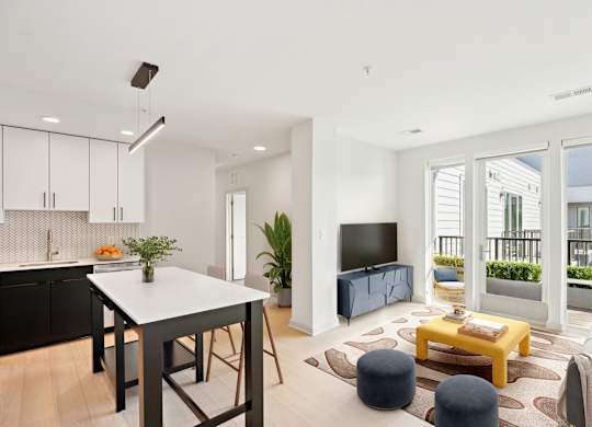 Kitchen and livingroom