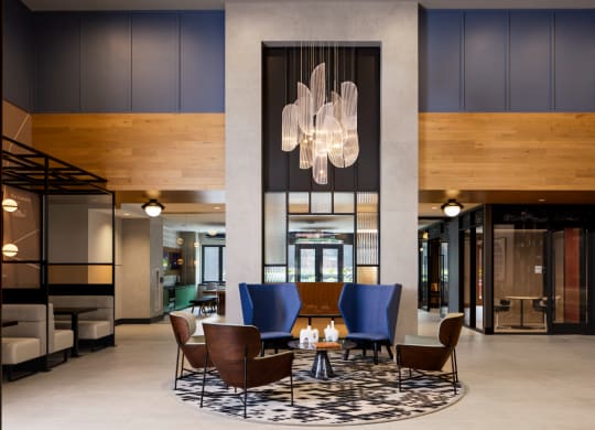 the lobby with seating area