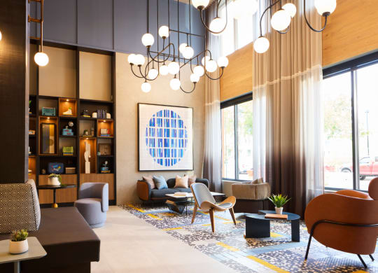 Lobby with coworking space