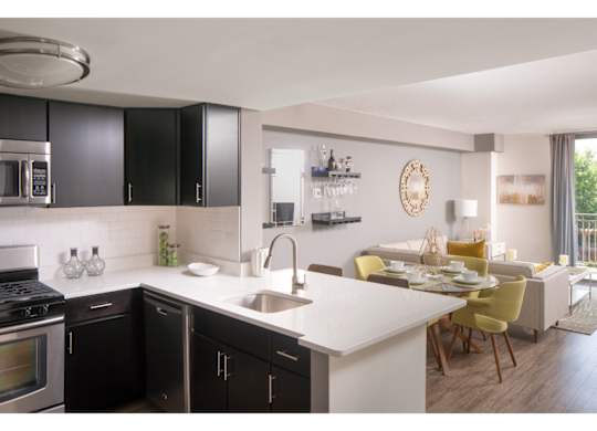 Photo of kitchen and livingroom