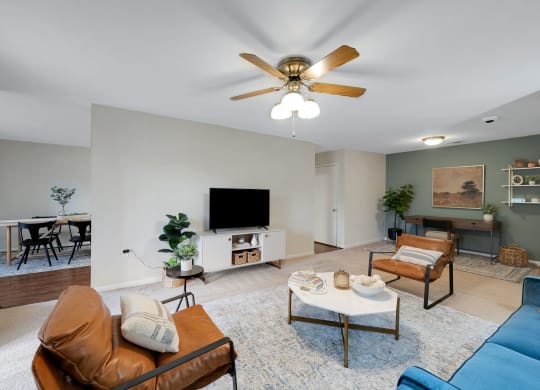 Woodbridge Station living room and dining room
