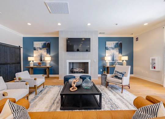 Modern living room at Concord Ridge Apartments, North Carolina, 28027