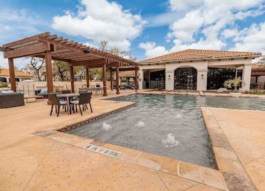 Shimmering pool at Pecan Springs, San Antonio
