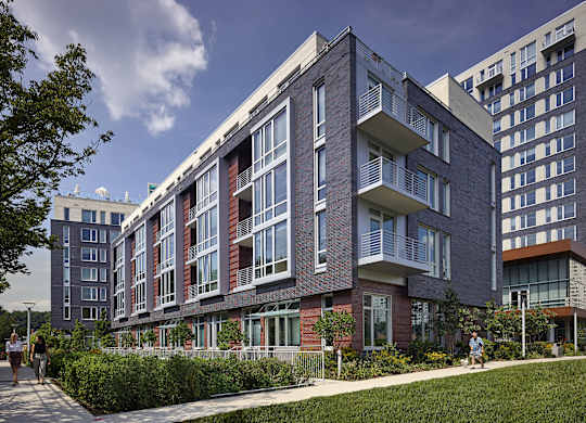 Exterior Walk Way at The Pearl, Silver Spring, Maryland