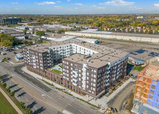 Aerial View of The Hallon Apartments, Minnesota
