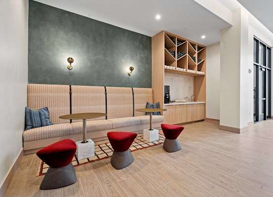 Complimentary Coffee Bar at The Hallon Apartments,  Hopkins