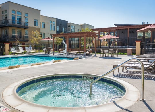 Hot Tub at 8000 Uptown Apartments in Broomfield, CO