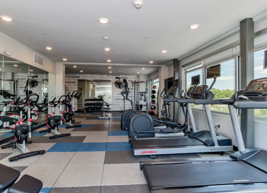 Fitness Center at West Line Flats Apartments in Lakewood, CO