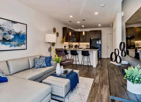 Open Living Spaces at West Line Flats Apartments in Lakewood, CO