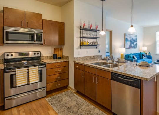 Kitchen at The Enclave Luxury Apartments