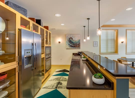 Clubhouse Kitchen at The Enclave Luxury Apartments